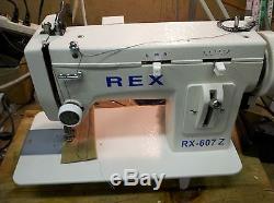 REX RX-607Z Zig-Zag and Straight Stitch Portable Walking Foot Sewing