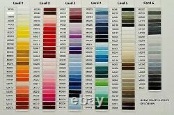 100 COATS MOON POLYESTER ALL PURPOSE SEWING SPOOLS THREAD, 100 dif. Colors