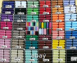 150 Polyester Moon Coats Sewing Overlocking Thread Choose Color Shade Card