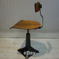 1930's Original Industrial Machine Stool by Singer Sewing Machine Company