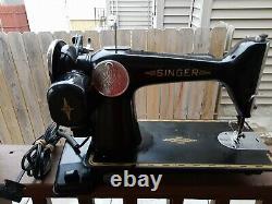1937Vintage Singer 201-Sewing Machine Gear Driven Works Very Well AE429970