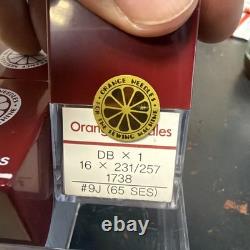 8 Boxes of 100 Orange DBX1 16X231/257 Industrial Sewing Machine Needles, Size #9