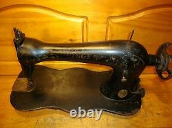 ANTIQUE Industrial SINGER Sewing Machine Head Fiddle Base 1888