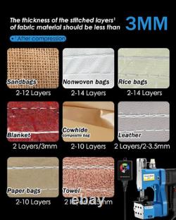 Adjustable Speed Bag Sewing Machine 6.4Lbs Automatic Woven & Non-Woven Fabrics