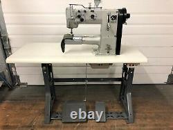 Adler 269 2needle Cylinder Bed Walking Foot Rev 110v Industrial Sewing Machine