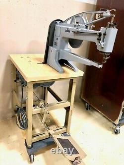 Adler Sewing Machine 30-10 Leather Shoe Repair LONG ARM Industrial Cobbler motor