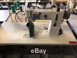 Adler Single Needle Post Sewing Machine with Walking Foot 268FAP withMotor & Table