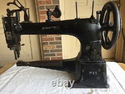 Antique DURKOPP Leather Treadle Industrial Sewing Machine Cast Iron