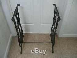 Antique Industrial Cast Iron Table Legs Domestic Treadle Sewing Machine Base