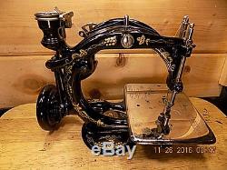 Antique Industrial Willcox Gibbs sewing machine, Restored 1900, Willcox Decals