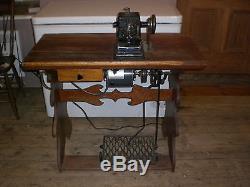 Antique Industrial Working Order Complete Assembly Osann Fur Sewing Machine