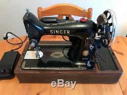 Antique Vintage Semi Industrial Singer 99k Electric Sewing Machine