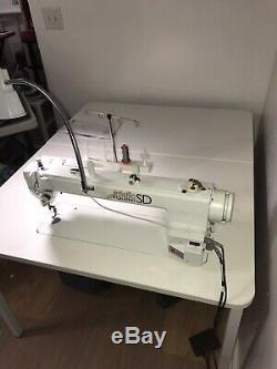 Artistic Quilter SD18 Long Arm Sit Down Machine & Industrial Drop Leaf Table
