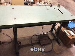 Blind stitch blind hemmer industrial sewing machine table assembly with Motor