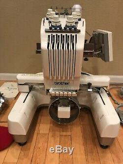 Brother Embroidery Machine PR-600II 6 Needle EUC Low Hours With Hoops & Extras