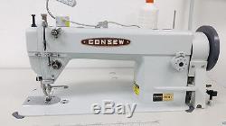 CONSEW 205RB-1 Top and Bottom Feed Walking Foot Leather Sewing Machine NEW