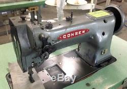 CONSEW 225 WALKING FOOT 1-NEEDLE 2-THREAD INDUSTRIAL SEWING MACHINE With TABLE