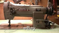 CONSEW 339RB-1 dual needle walking foot industrial sewing machine complete works