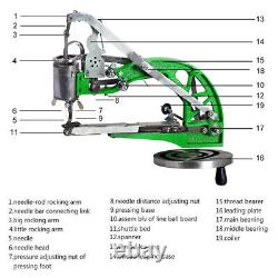 Cobbler Sew Stitch Machine Shoe Patcher for Manual Sew Dual Cotton Nylon Line