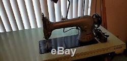 Commercial / Industrial SINGER SEWING MACHINE TABLE TOP with Motor, Light, etc