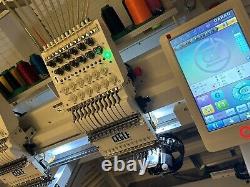 Commercial embroidery machine computerized 2 header