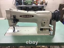 Consew 206RB-5 Industrial Sewing Machine With American Made Wood Green Top Table