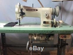 Consew 206RB-5 Industrial walking foot Sewing Machine with table with clutch motor