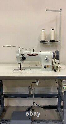 Consew 206RB-5 Upholstery Sewing Machine, Stand, REAL Motor & LED Lamp