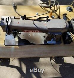 Consew 206-rb Walking Foot Industrial Sewing Machine +motor, Table +casters Euc