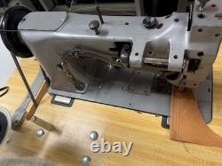 Consew 226R-1 Walking Foot Sewing Machine with Table & Servo Motor Tested