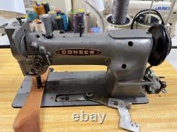 Consew 226R-1 Walking Foot Sewing Machine with Table & Servo Motor Tested
