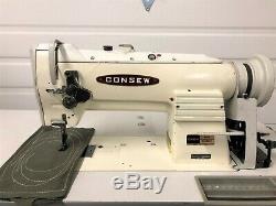 Consew 255rb-2 Walking Foot Big Bobbin +rev 110v Servo Industrial Sewing Machine