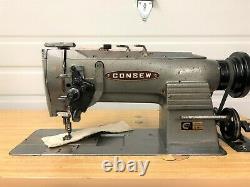 Consew 327 R-1 Split Needle Bar 1/4 Reverse 110v Servo Industrial Sewing Machine