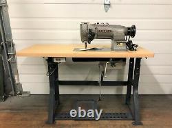 Consew 327 R-1 Split Needle Bar 1/4 Reverse 110v Servo Industrial Sewing Machine