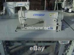 Consew 7360rh Single Needle Industrial Sewing Machine New Complete &servo Motor