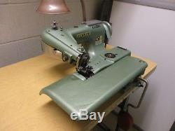 Consew Industrial Blind Stitch Sewing Machine 221 Complete with Motor Table