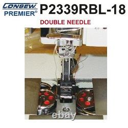 Consew P2339RBL-18 Double Needle 18 Long Arm Walking Foot withKD Stand and Servo