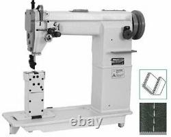 Double-needles post bed lockstitch sewing machine, industrial sewing machine