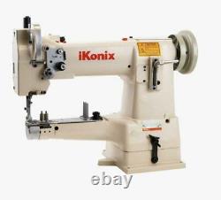 IKonix KS335A Walking Foot Cylinder Bed Industrial Sewing Machine Complete Stand