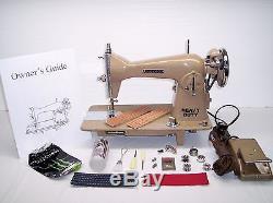 INDUSTRIAL STRENGTH HEAVY DUTY SEWING MACHINE 16oz Leather 3/8 Lift EXC Cond