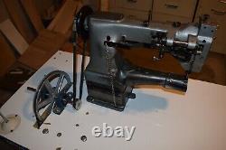 Industrial Leather Cylinder Sewing Machine Model Consew 227 triple-feed w motor