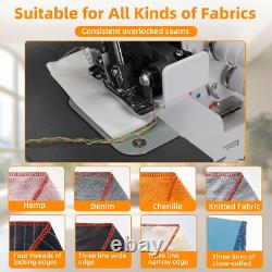 Industrial Serger Sewing Machine, Heavy-Duty Metal Frame Overlock Machine wit