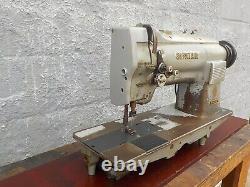 Industrial Sewing Machine 212W140 grey, two needle -Leather