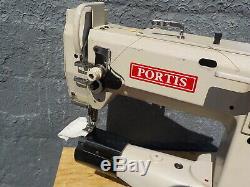 Industrial Sewing Machine Model Portis KM-390-BL walking foot, cylinder, Leather