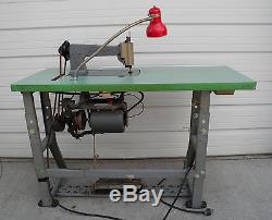 Industrial Singer 114E103 Chain Stitch Embroidery Sewing Machine with Motor, Table