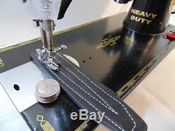 Industrial Strength HEAVY DUTY SINGER 201K SEWING MACHINE 18 OZ LEATHER WOW WOW