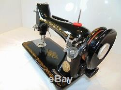 Industrial Strength HEAVY DUTY SINGER 99K SEWING MACHINE 12 OZ LEATHER WOW