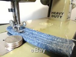 Industrial Strength Heavy Duty Necchi Sewing Machine Double Belting, Thick Jeans