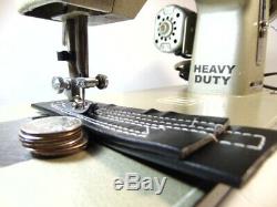 Industrial Strength Heavy Duty Necchi Sewing Machine Double Belting, Thick Jeans