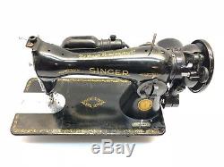 Industrial Strength Heavy Duty Vintage Singer Sewing Machine Sew Leather wExtras